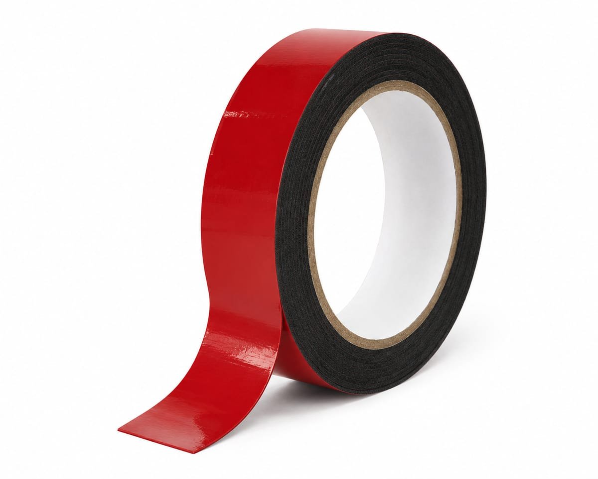 Fita Dupla Face com Liner Vermelho