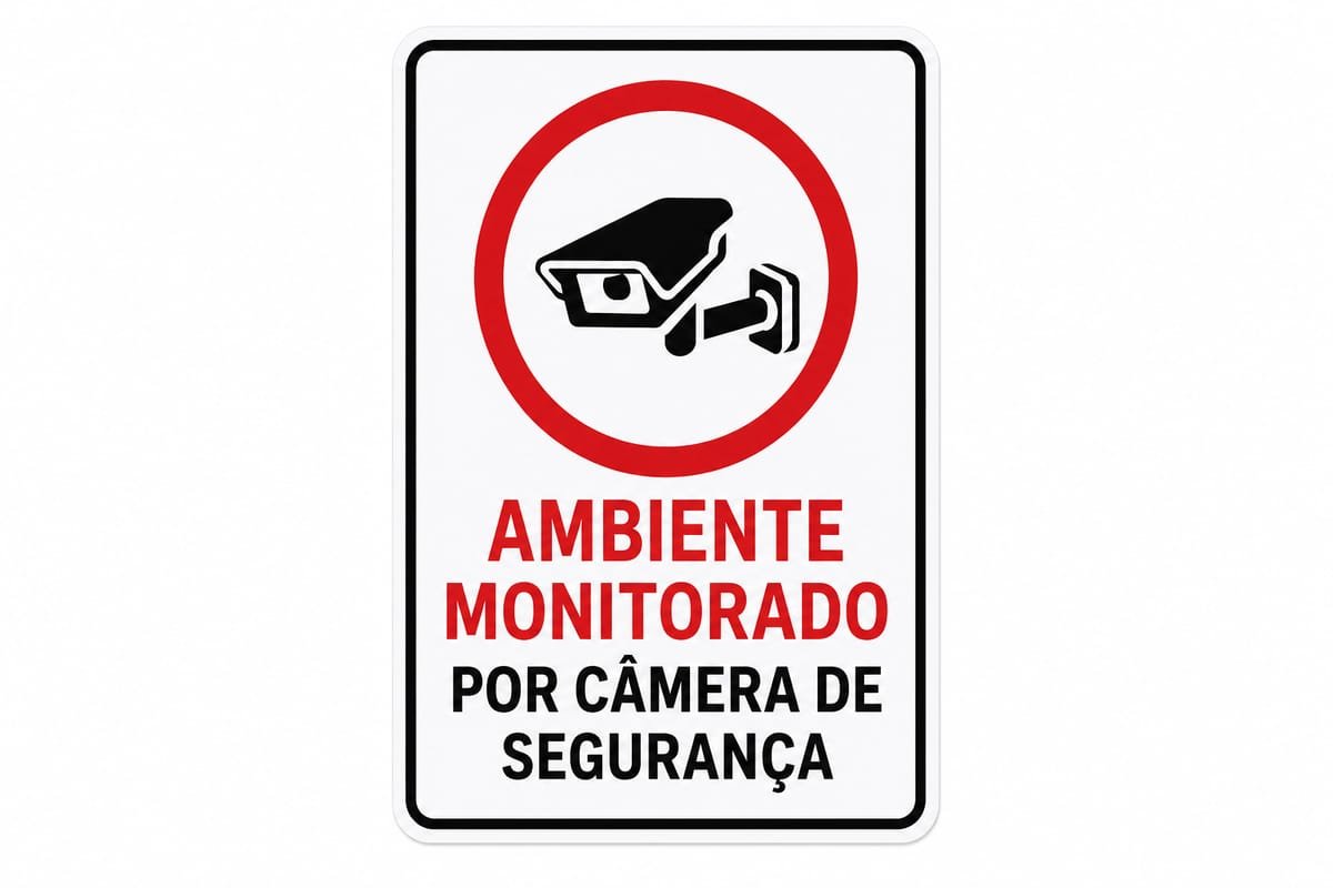 Placa de Ambiente Monitorado — Zenith Lacres